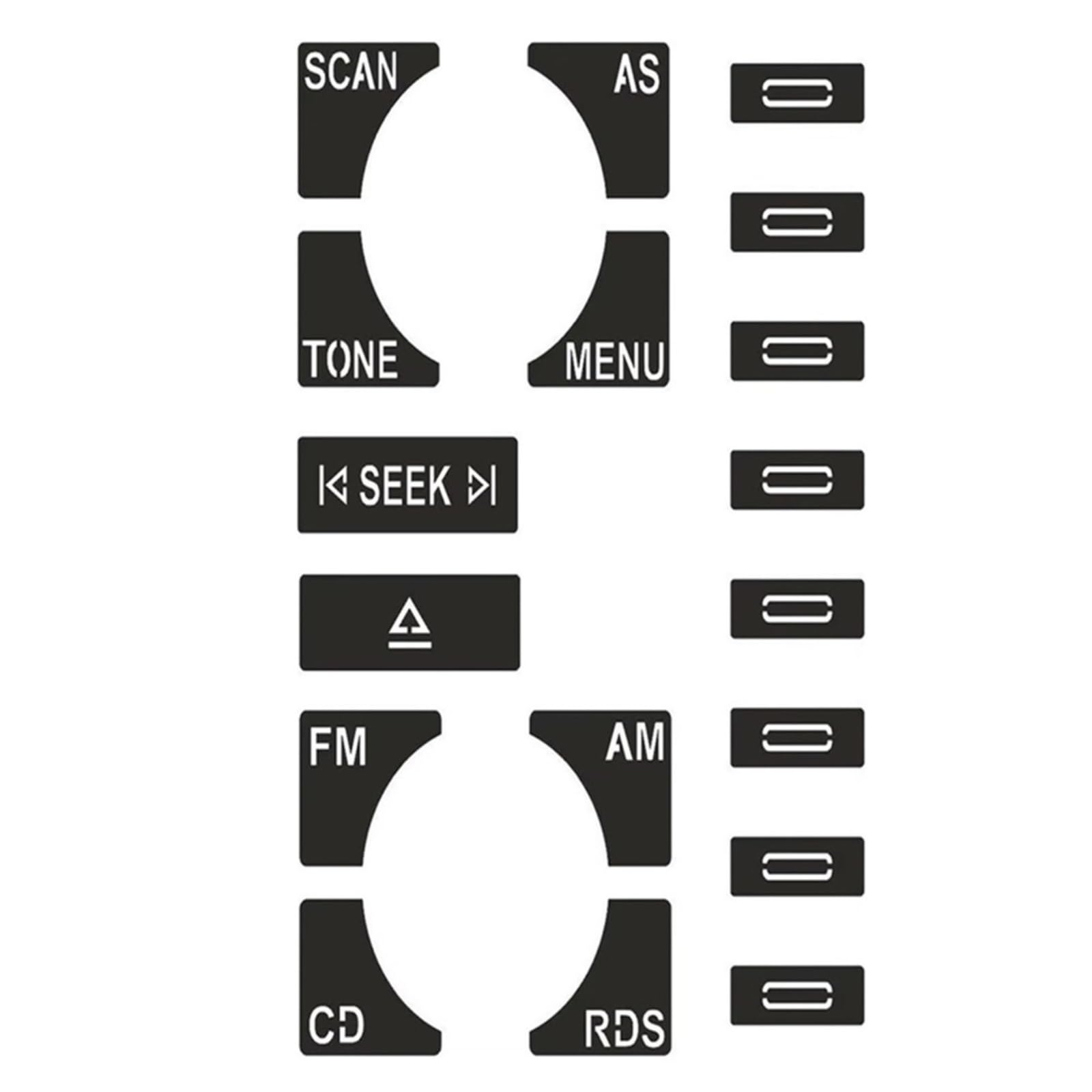 car Switch Stickers Compatible with for A2 for A3 for A4 for A6 Concert CD Player Car Multimedia Stereo Worn Peeling Button Repair Decals