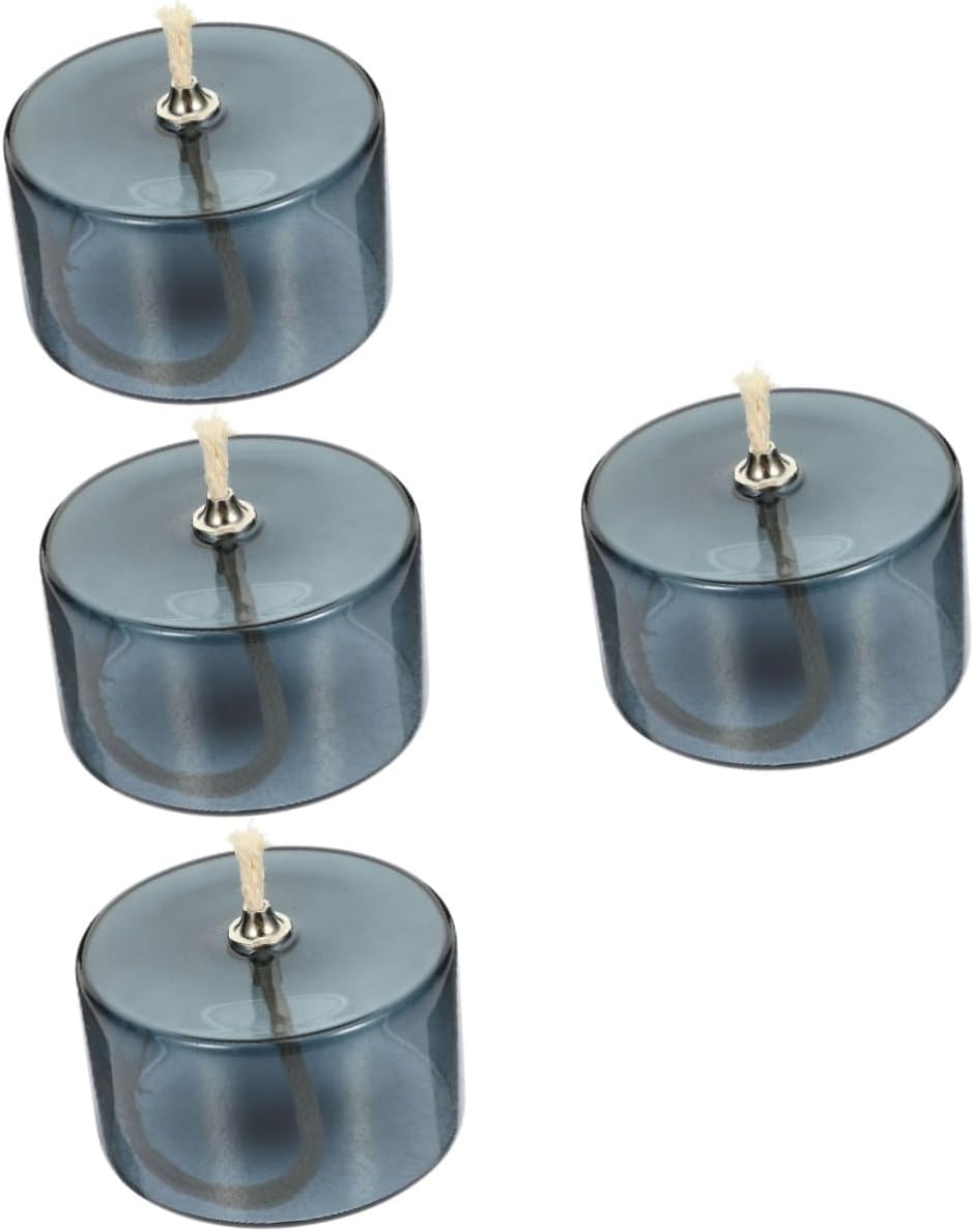 4pcs Creative Glass Oil Lamp for Emergency Lighting Elegant Desktop Kerosene Lantern Deep Decorative Candle Holder for Home Office Weddings and Events