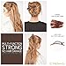 RC ROCHE 6 Pcs Flat Hair Clips Big Claw for Thick Hair French Duckbill Women No Slip Side Slide Curved Alligator Concord Strong Grip Hold Volume Lay Down Clamp, Medium Brown