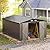 Goplus 10 x 14 FT Outdoor Storage Shed, Large Garden Tool House w/Improved Windproof Metal Structure, 4 Vents, Lockable Door, Waterproof Utility Tool Organizer for Backyard, Lawn, Patio