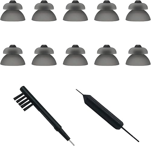 Miniatura 10 de Audífonos Power Dome - Cúpula de oído cerrada, cúpulas ahumadas 4.0 para amplificador auditivo Phonak Marvel con herramientas de limpieza, limpiador