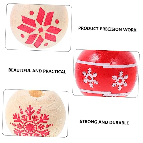 Cuentas de madera para manualidades navideñas y decoración duradera de fiestas 8