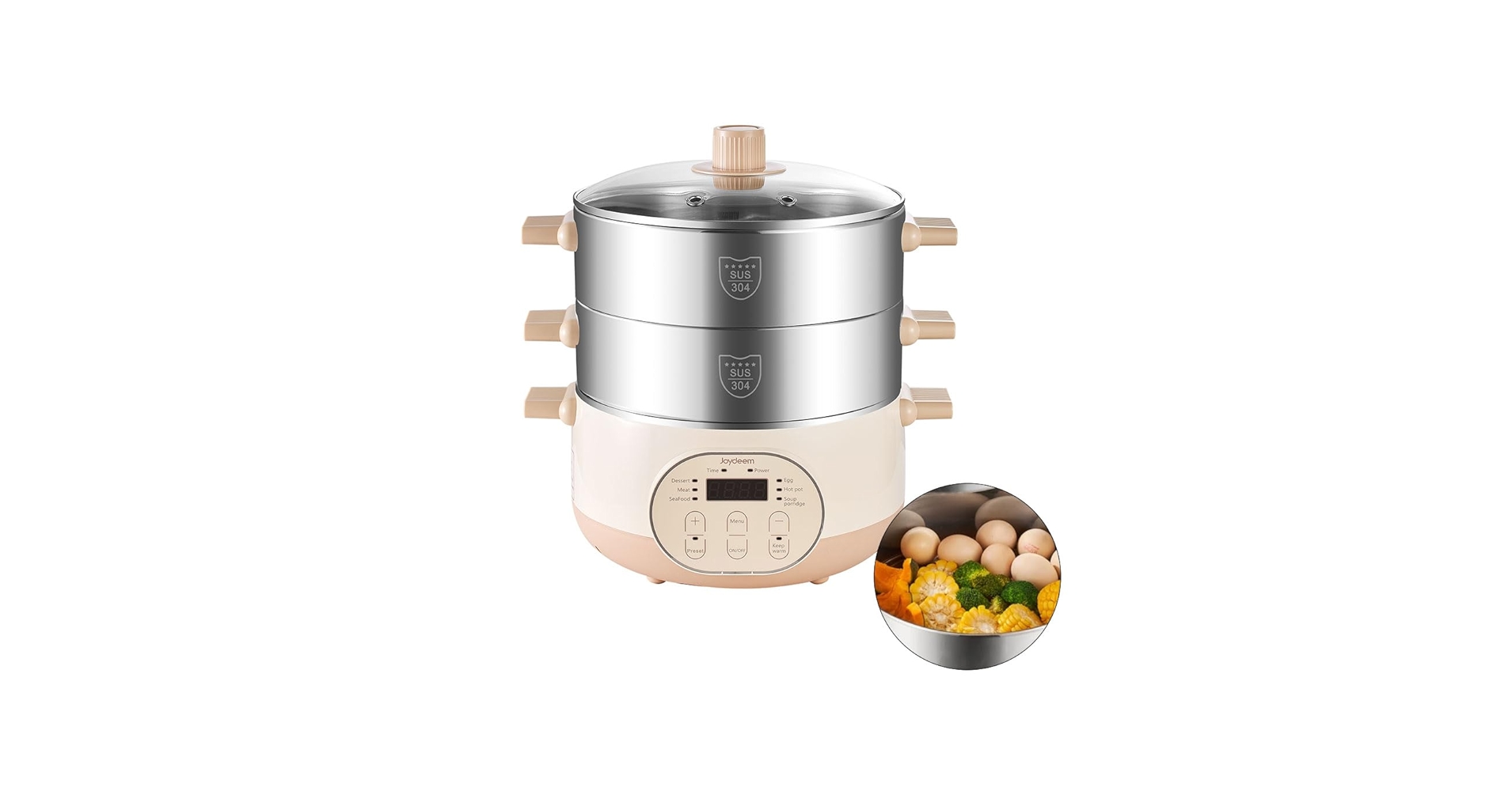 Amazon.com: Joydeem Electric Food Steamer for Cooking, 2