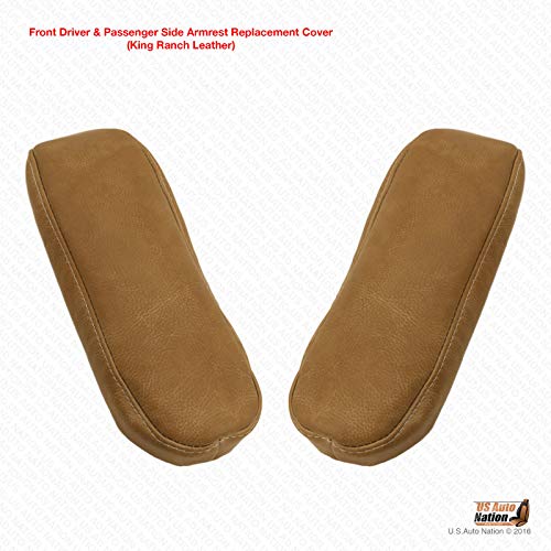 US Auto Nation Fits Ford F250 F350 King Ranch Driver & Passenger Side Armrest Leather Cover