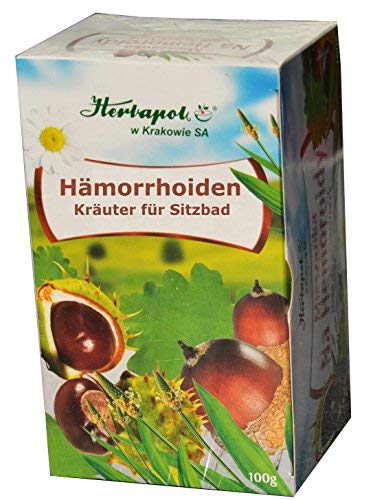Kräutermischung bei Hämorrhoiden, schlechtheilenden, eitrigen Wunden, Ekzem, Hautentzündung, Hautreizungen, juckreiz, Hautausschlag, für Intimbereich - äußere Anwendung, 100g, desinfizierend Cover
