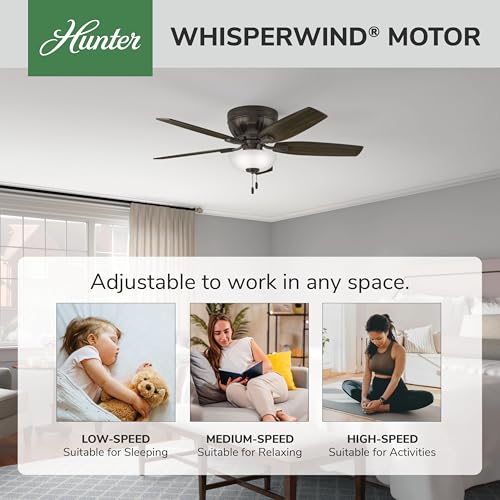 Image of Hunter Kenbridge, Indoor, Ceiling Fan, Pull Chain, 52 inch, Noble Bronze
