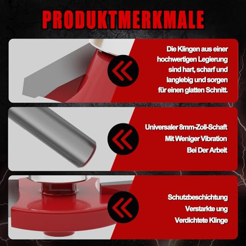 CSOOM 30-teiliges professionelles Fräser-Set für Holzarbeiten, mit Hartmetall-Trimmern, Holzbearbeitungswerkzeug, 8 mm Schaft, inklusive Holzkiste zur Aufbewahrung.