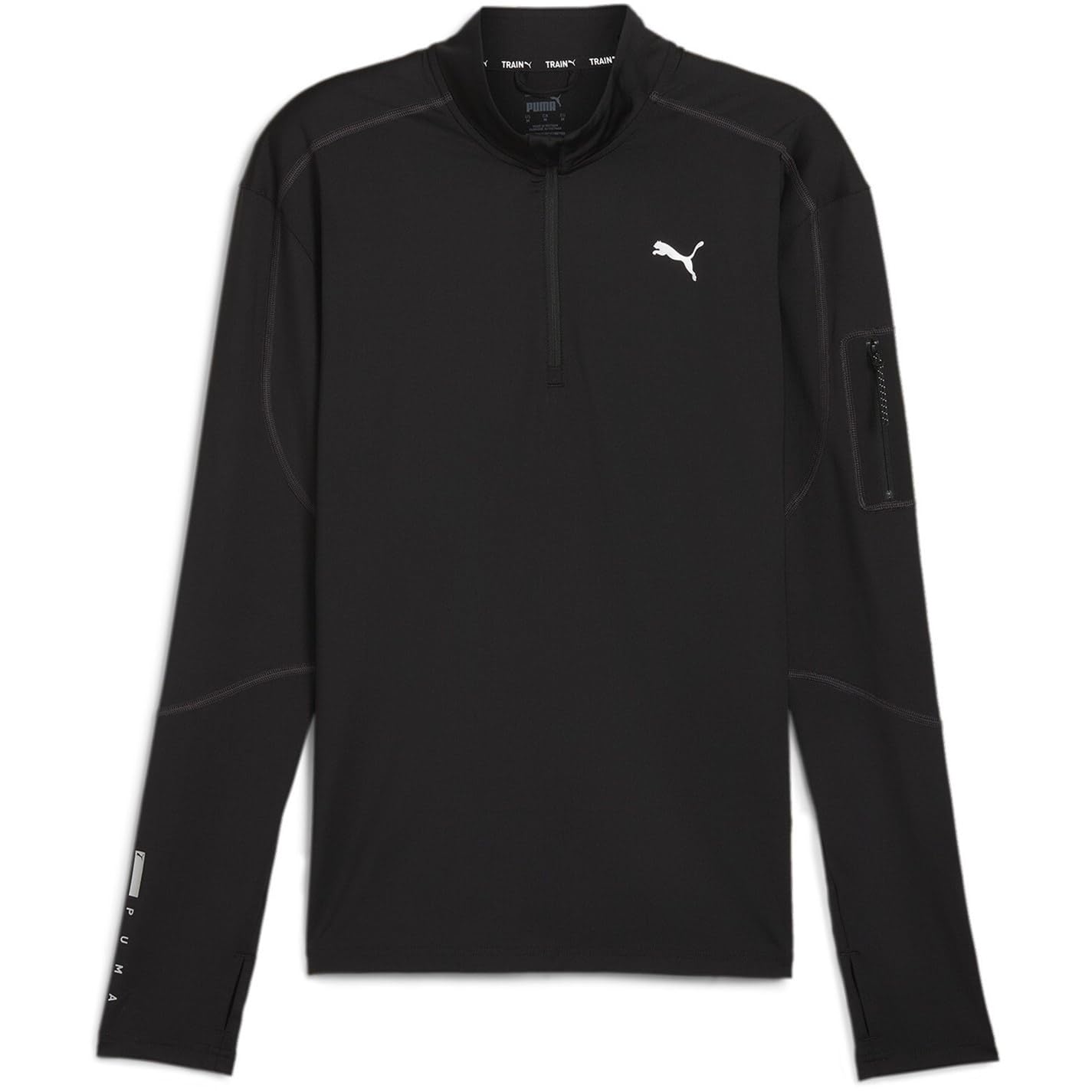 Puma Men's Performance Quarter-Zip Tracksuit Top - Black - L