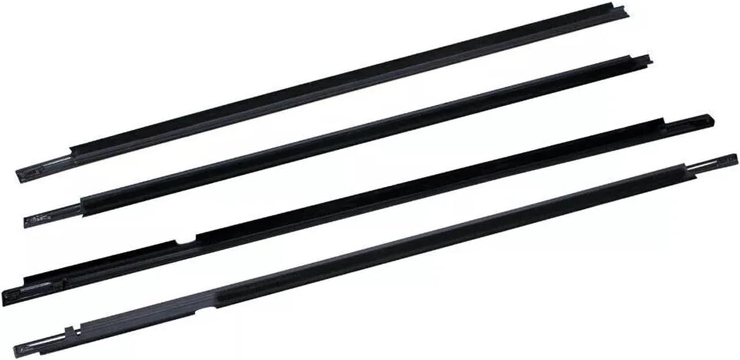 Car Window Seals 4PCS Car Outer Door Seal Window Rubber Weatherstrip For Toyota For Corolla For Altis 4 Door Sedan ZZE121 ZZE122 2003-2008 Car Door Edge Protector(Black)