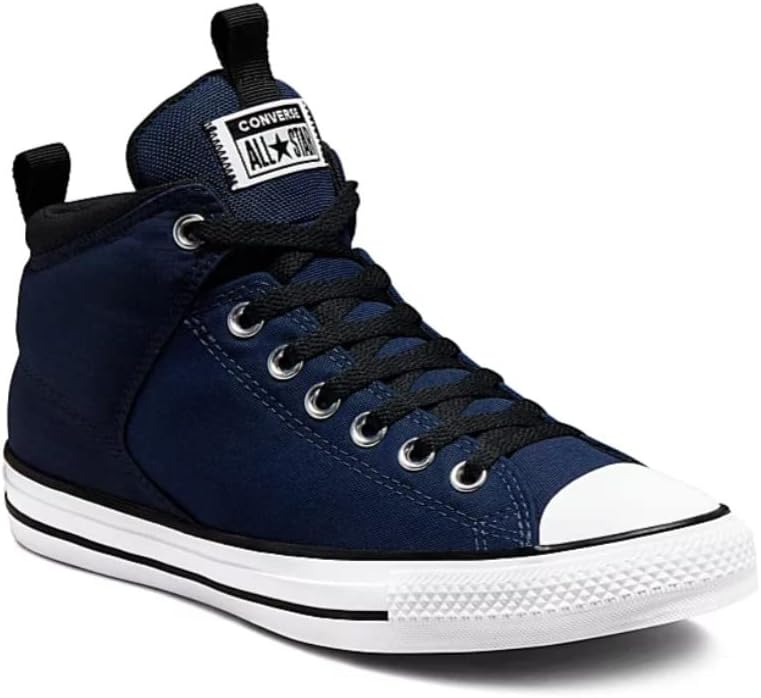 Converse Unisex Chuck Taylor All Star High Street Mid Lace Up Style Sneaker - Obsidian/Midnight Navy,12.5 Women/10.5 Men