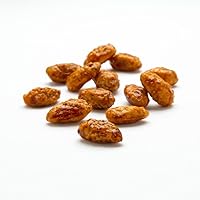 Vista 1 de Almendra de caramelo a la antigua, crujiente recubierta de caramelo recién tostada (almendra de caramelo de arce, 1 libra)