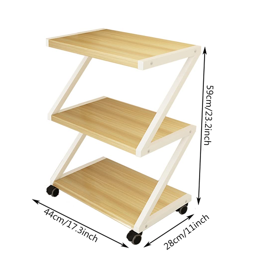 Supporti per Stampante Supporto per Stampante 3 Livelli Supporto per Stampante con ripiano Multistrato Fotocopiatrice da Pavimento Fax Scaffale per Telefono su Ruote Organizzazione Desktop per casa