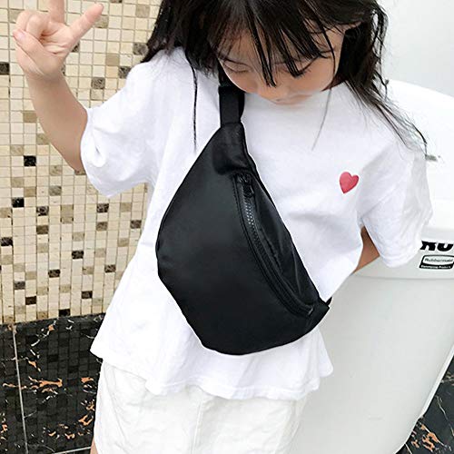 Fanny Pack Lightweight Waist Bag Bum Bag For Men & Women Nylon Chest Bag For Outdoors Workout Traveling (10.6(L) X2.8(W) X5.5(H)", Black) #TOP3