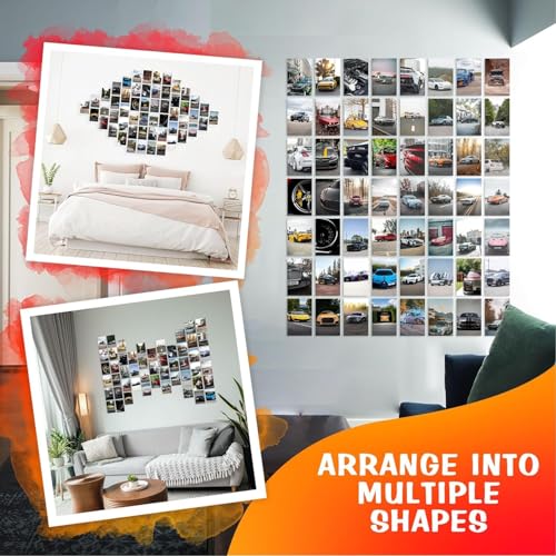 Image of Paper Car Posters For Boys Room,Car Wall Collage Kit For Wall Art Prints,Car Pictures Dorm Room Decor For Teen Boys 50Pcs - 4X6 Inch (Car Wall Collage Kit)