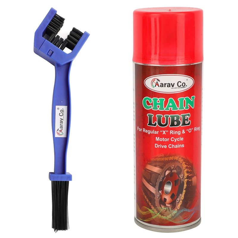 Aarav Co. Chain Lube 500ML with 1 Unit Blue Chain Cleaner Brush-image-0