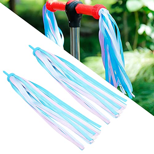 VOANZO 1 Pair Baby's Colorful Bicycle Grips Tassel Ribbons for Boys Girls Children’s Bicycle Decoration(2 ) - Image 3