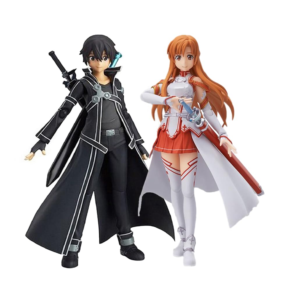 Yuuki Asuna e Kirito Movable Figures 13 cm Handmade parti intercambiabili anime Action Figure Statua Collezionismo Desktop Decorazione Regalo per i fan