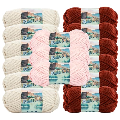 Image of Lion Brand Yarn, Hometown Super Bulky Yarn, Valentine Pack, 15 Skeins