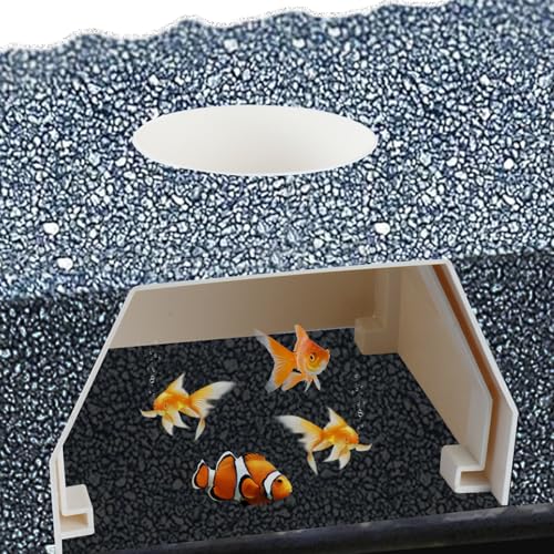 Image of Aquarium Underground Tunnel Cave, Mini Fish Tank Underground Dome Tunnel, Big Window Viewing Fish & Shrimp Under Gravel, Aquariums Fish Tank Decor Hideaway, Fish Cave for Aquarium Hideout