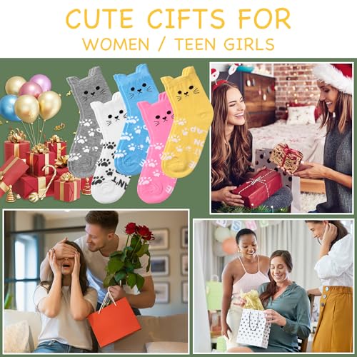 ZXGXLAW Women Cat Animal Cute Socks Funny Crazy Girl Gifts for I Cant Get Up Right Now The Cat Is On My Lap3