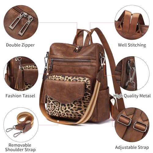 GAEKEAO Designer Leather Backpack Purse