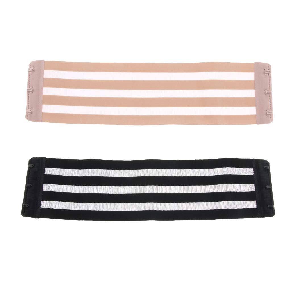 nivaa 2 Pieces Bra Extenders 3 Hooks 3 Rows Elastic Bra Strap Extension for Women-picture-0