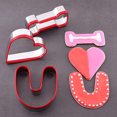 Fasaka Alphabet Cookie Cutters Set – I Love U For Valentine’s Day And Decorating Marry Cake #TOP4
