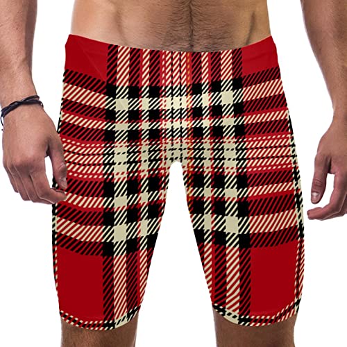 Bañador de natación para hombre de cuadros rosas ideal para tus vacaciones de playa