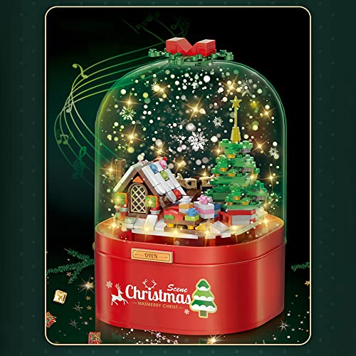 Majoma The Christmas Music Box Baustein Kreativserie Christmas Scene Spieluhr Bausatz Kompatibel Mit Lego-Technologie – Bild 3