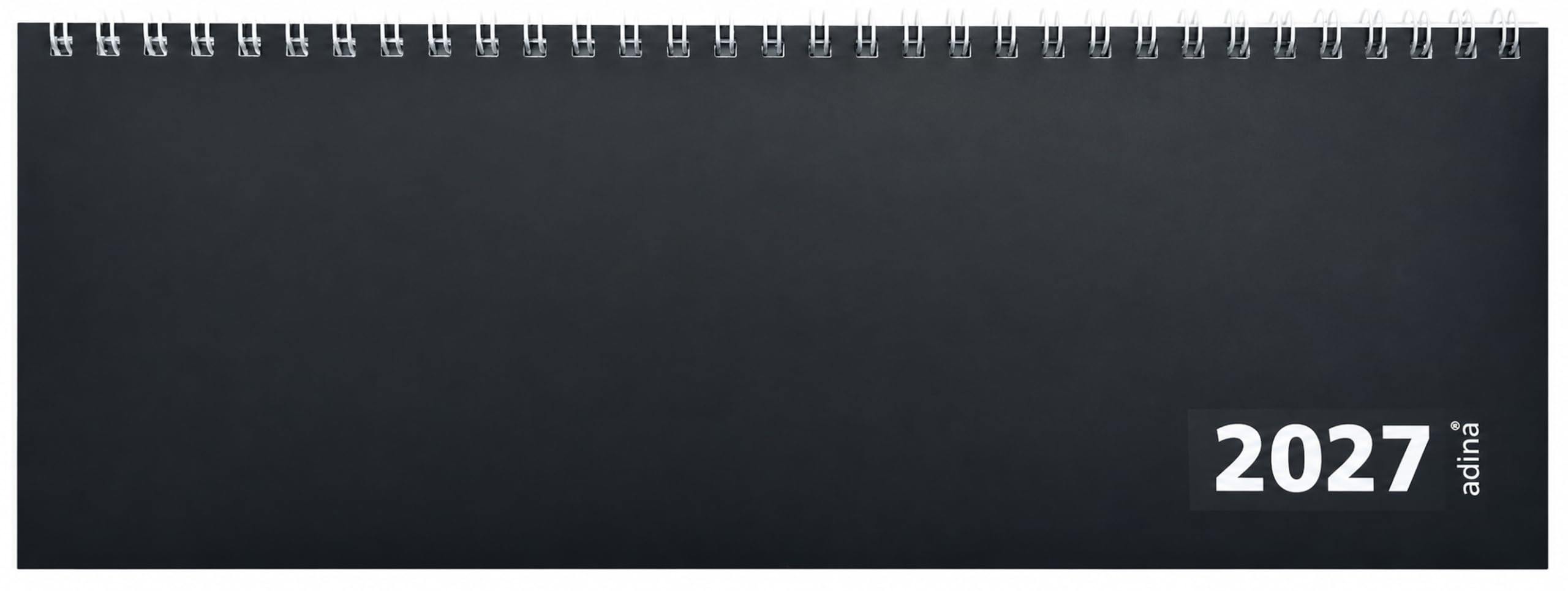Adina 2027 kalendarz stołowy 1 W/1S kalendarz stołowy 30 x 10 cm czarny
