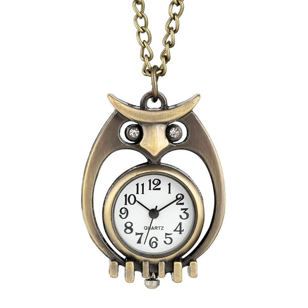 Montre de poche chouette pour enfants le cadeau d'anniversaire mignon avec collier