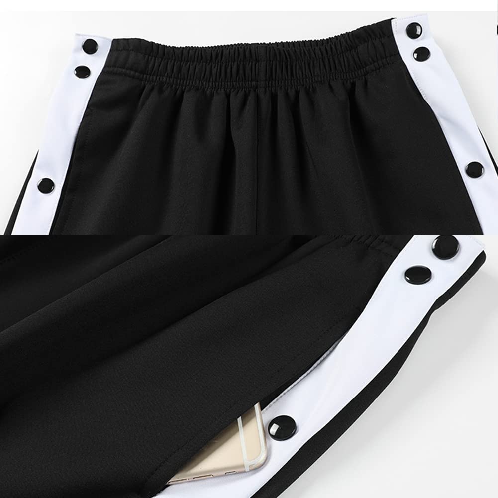 Uomo Button Up Track Pantaloni Sportivi Casual Loose Jogger con Tasche Pantaloni Casual Pantaloni Tracksuit Pantaloni Sportivi