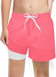 Jungs - Bañador para niños con forro de compresión, pantalones cortos de baño elásticos, pantalones cortos para exteriores, 98