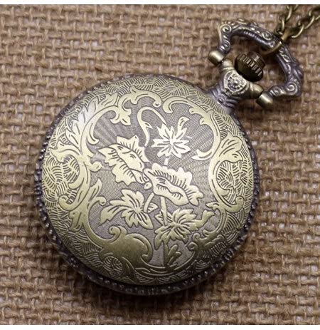 Image of AUGEN Pocket Watch Metal Keychain Dad Retro Vintage for Gifting With Key Ring Anti-Rust (Pack Of 1)