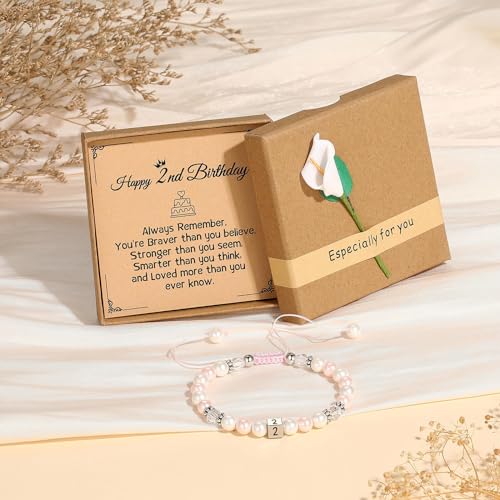 Image of MIXJOY Happy Birthday Gifts for Women, Birthday Braided Beads Bracelet Gifts for Turning Age Daughter Granddaughter Niece