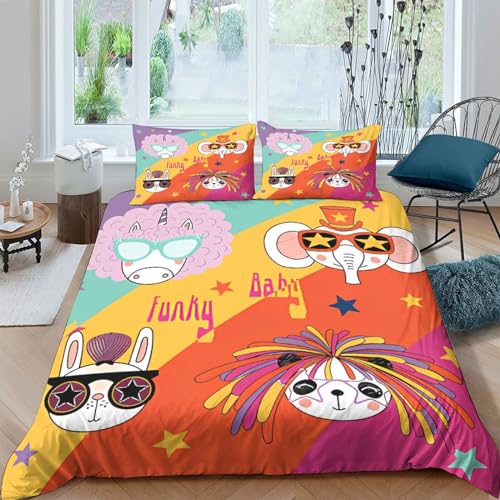 Housse de couette microfibre de qualité supérieure avec impression 3D animaux de roche