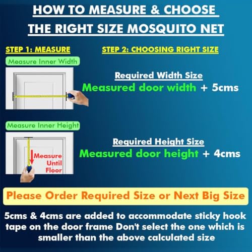Image of Polyester Magnetic Mosquito Net for All Door Types & Sizes, Auto-Closing Insect Screen /Curtain to Keep Mosquito Out-100 * 210 (Polyester Mosquito Net-W)
