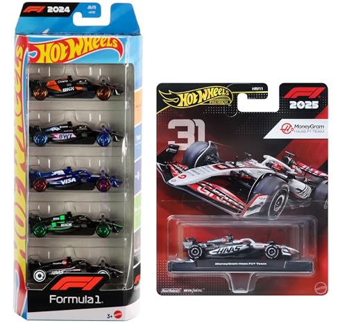 Hot Wheels Premium Formula 1 Die-Cast Cars 2024 5-Pack miniatura 1