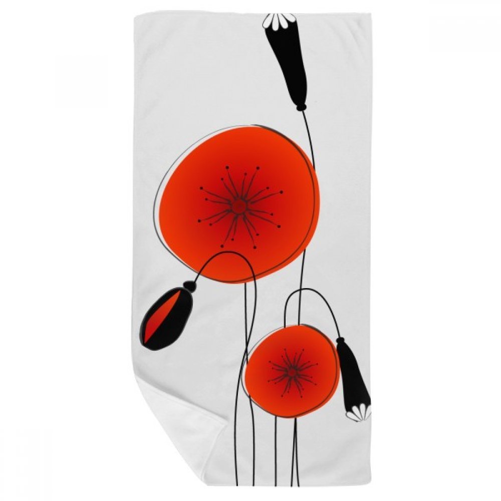 Gant de toilette doux style peinture pavot pour peaux sensibles et soins du visage