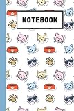  Notebook Wide Ruled \"6 X 9\" 120 Pages cat Cute Sweet cat Notbook Girl Boy School