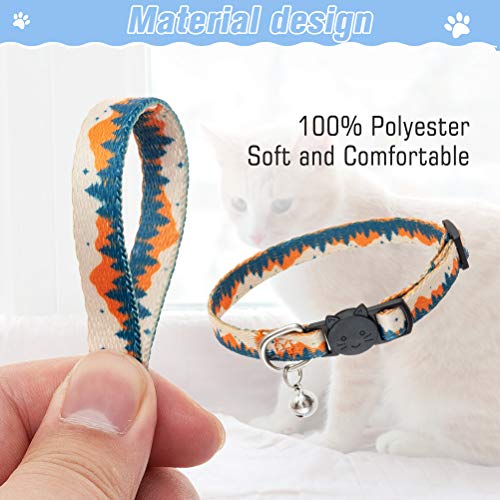 SCENEREAL Natural Scenery Series Breakaway Cat Collar with Bells, 2 Pack Soft Adjustable Kitten Collars for Cats Puppies… - Image 4
