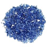 American Fireglass 10-Pound Reflective Fire Glass with Fireplace Glass and Fire Pit Glass, 1/4-Inch, Cobalt Blue