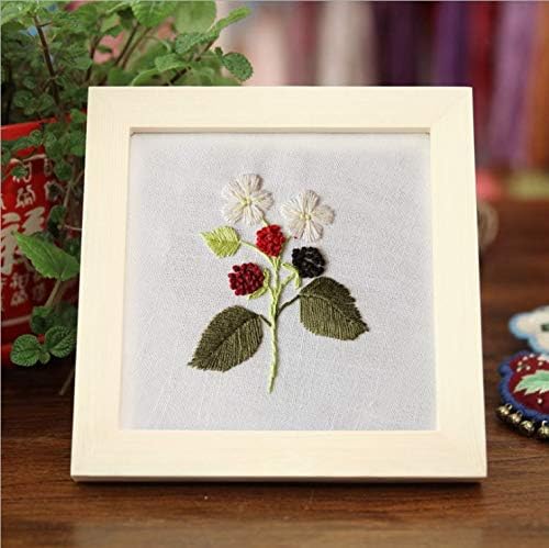 Embroidery Starter Kit Beginners Kit Including Cloth, Instructions, Embroidery Hoop, Color Threads and Embroidery Scissors -Handmade Kits for Adults and Kids(Elegant Flower)
