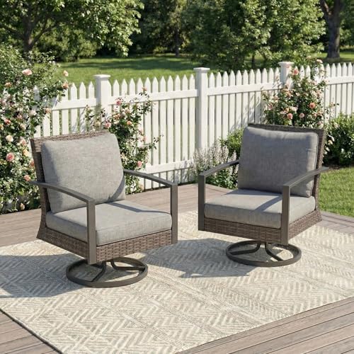Green4ever Patio Swivel Dining Chairs