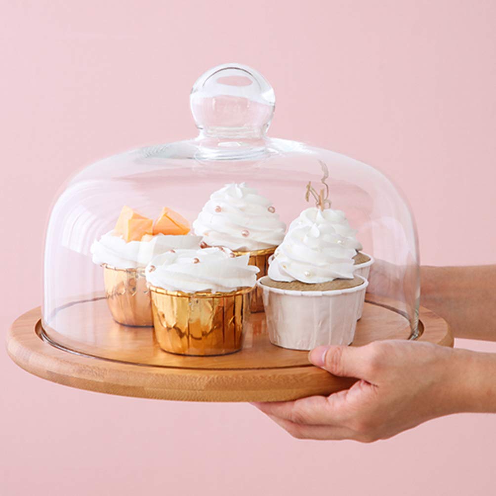YARNOW Assiette Patisserie Cloche en Verre - Plateau à GâTeaux Et Snacks, IdéAl pour La Maison Et Les RéCeptions