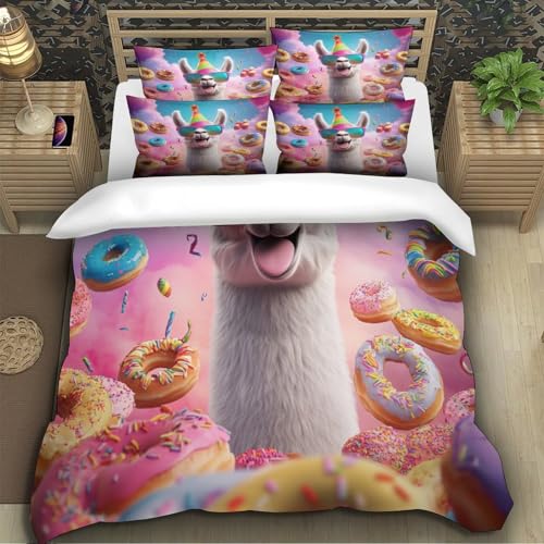 Housse de couette lama resistante avec impression numerique 3d
