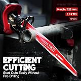 EZARC Taśmy zębate z twardego metalu do pił oscylacyjnych 6/9 TPI, mocne taśmy do drewna, drewna, metalu, tworzywa sztucznego, wysokiej jakości taśmy z węglika wolframu, 150 mm/3 sztuki