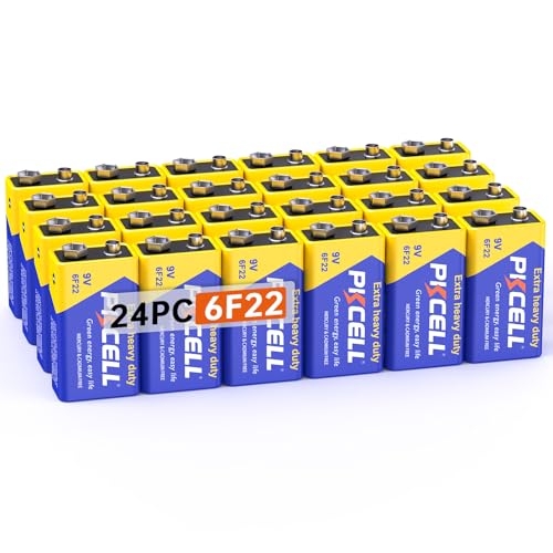 Baterías PKCELL 9V Pack 24 unidades Zinc Carbono