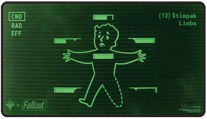 Tapete Ultra PRO Fallout Black Stitched para Magic: The Gathering