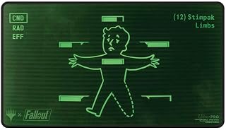 Ultra PRO - Fallout Black Stitched Playmat - Inventory Management - for Magic: The Gathering, Limited Edition Collectible Trading Tabletop Gaming Essentials Accessory Supplies
